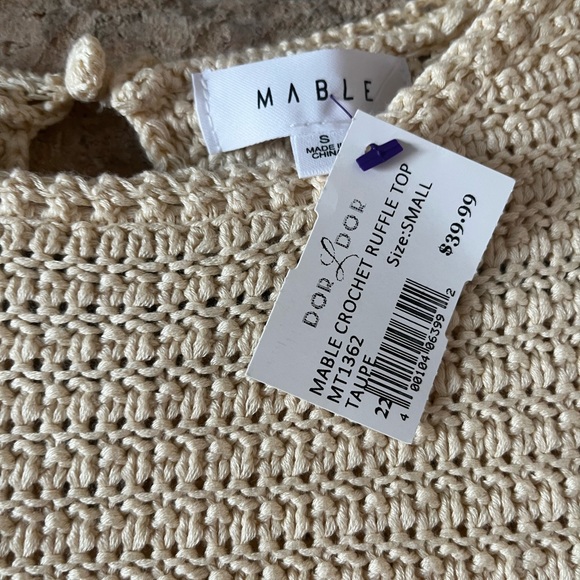 Marble Crochet Ruffle Top - Picture 2 of 5